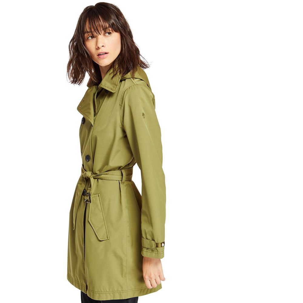 Casaco Feminino - Timberland Classic Impermeavel Trench - WENSK4291 - Verde Oliva